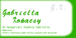gabriella kopacsy business card
